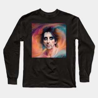 Alice Cooper Portrait Painting Long Sleeve T-Shirt